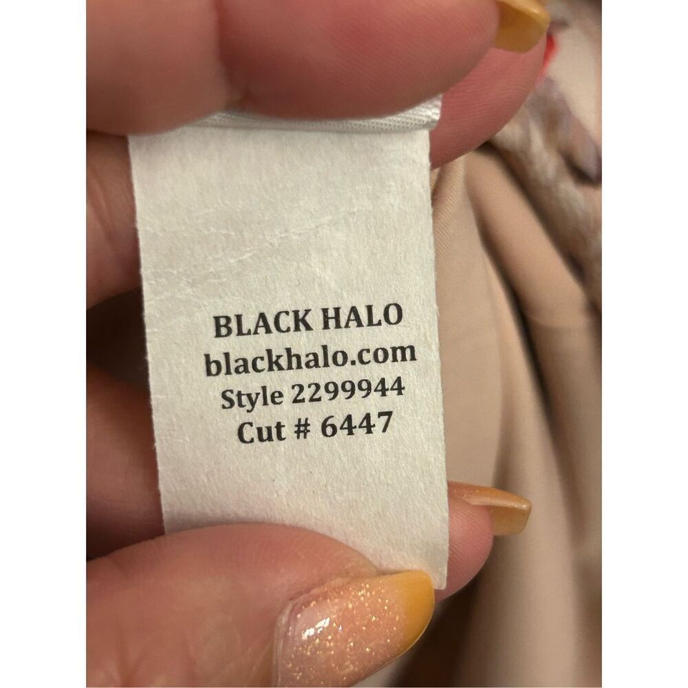 Black Halo Monaco Sheath Floral Cold Shoulder Dress sz 4 Wedding guest, Bow, Rom - Picture 13 of 13
